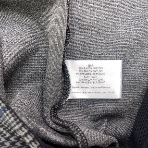 🆕 Three Dots High Rise Leggings in Mini Houndstooth Plaid Check - Picture 9 of 9